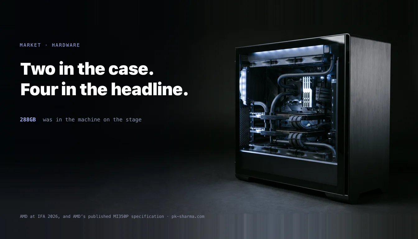 A loose coil of clear liquid-cooling tubing with polished metal compression fittings resting on a matte charcoal surface, lit by a cold rim light so the coolant glows faintly through the tube walls.