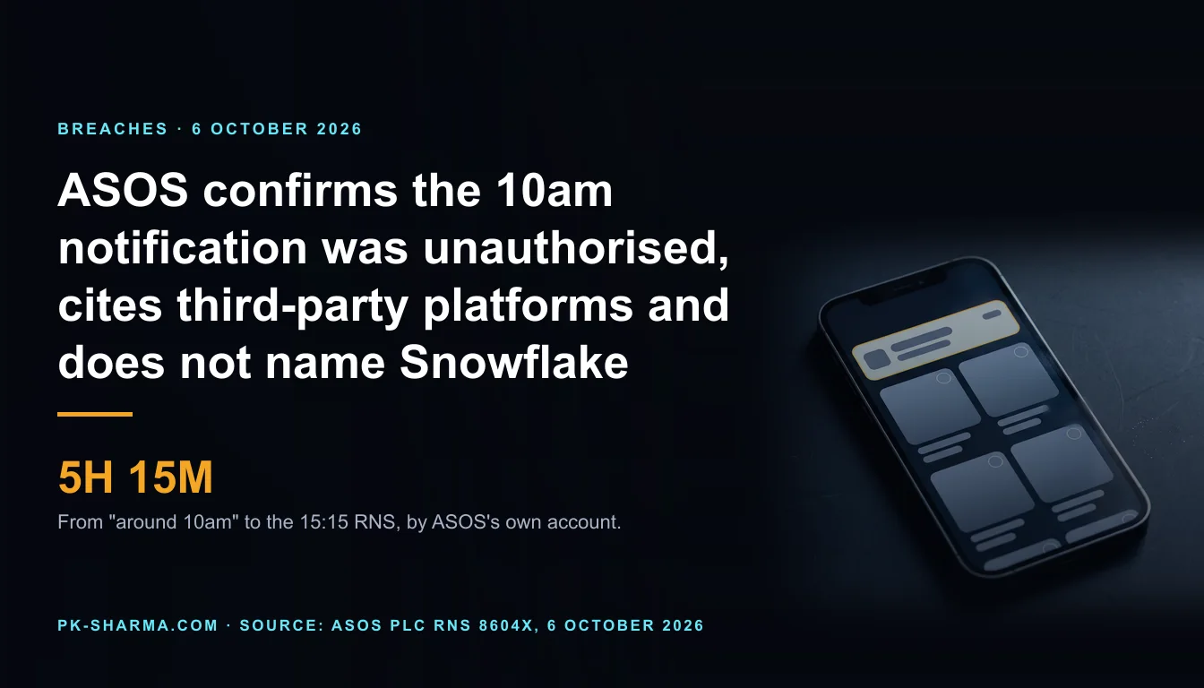 A smartphone lying on a dark desk showing a shopping app of blank product tiles, with one wide notification banner of empty rounded shapes dropped across the top, outlined in thin amber. Nothing carries any lettering.
