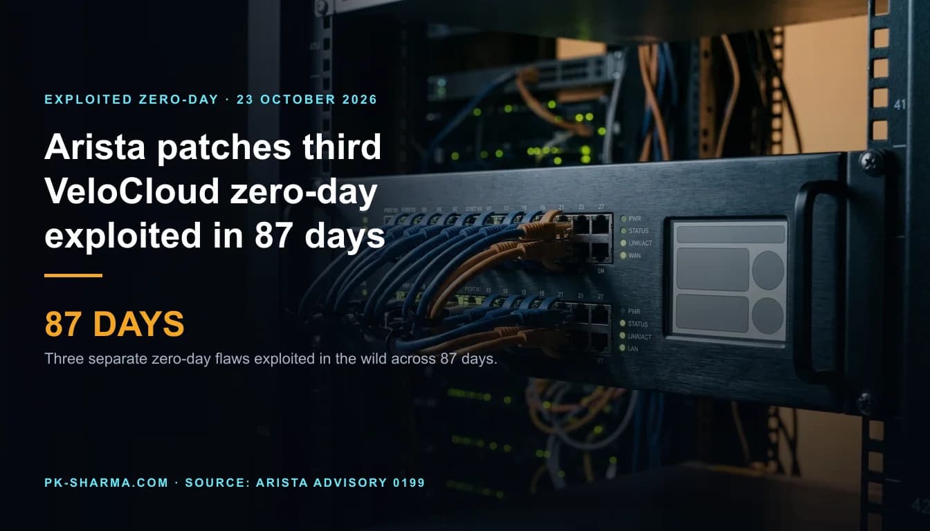 Enterprise rackmount SD-WAN network appliance in a server rack with status indicators and patch cables.