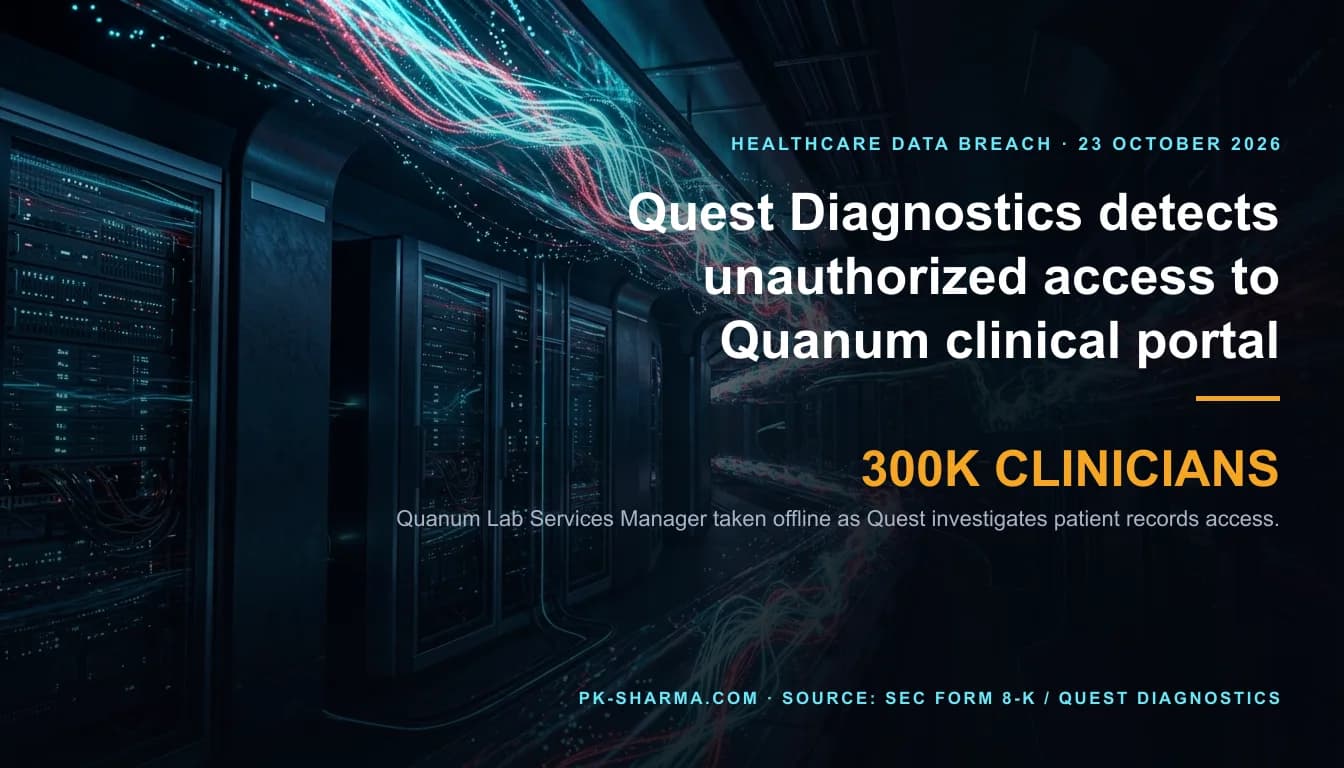 Sterile data corridors and server racks with glowing blue and crimson biometric data telemetry streams inside a medical facility.