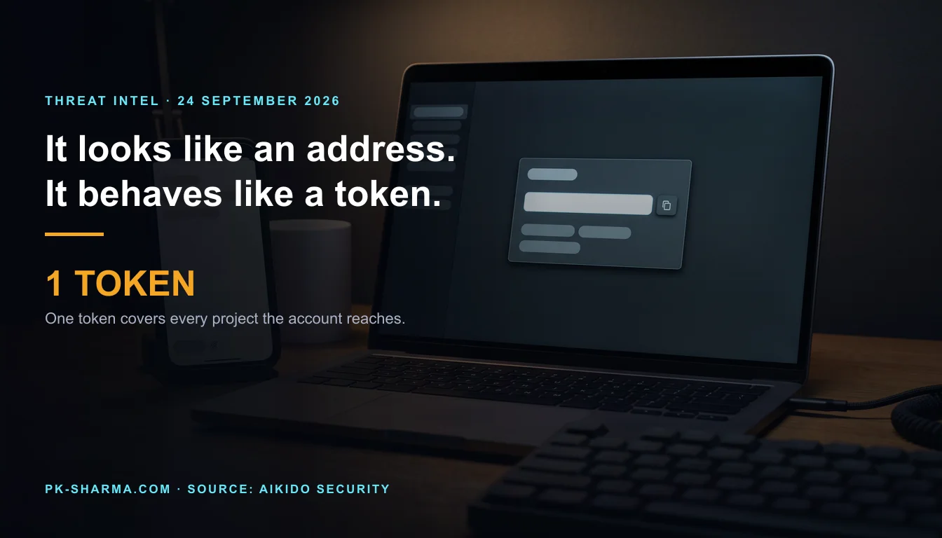 Editorial illustration for the briefing: GitLab's issue by email address is a credential, and GitLab presents it as an address