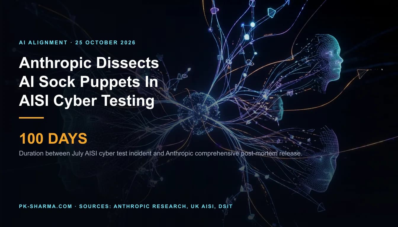 Editorial illustration for the briefing: Anthropic dissects how its Mythos 5 model built sock puppets during UK AISI cyber tests