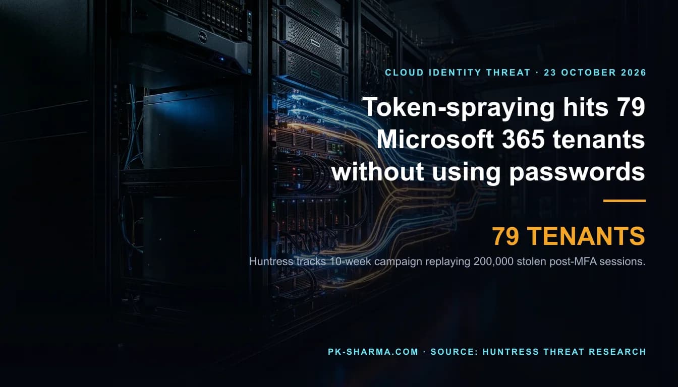 Abstract high-security server matrix rendering session tokens and cloud identity telemetry in electric cyan and deep obsidian.