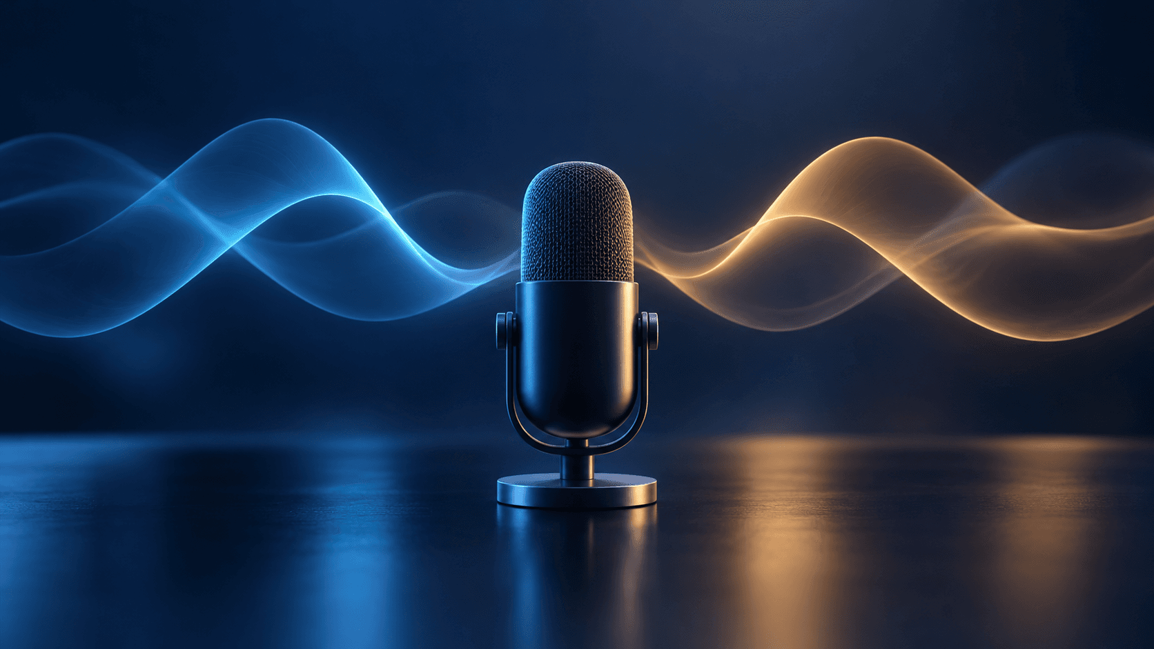 Conceptual microphone between two abstract sound waves