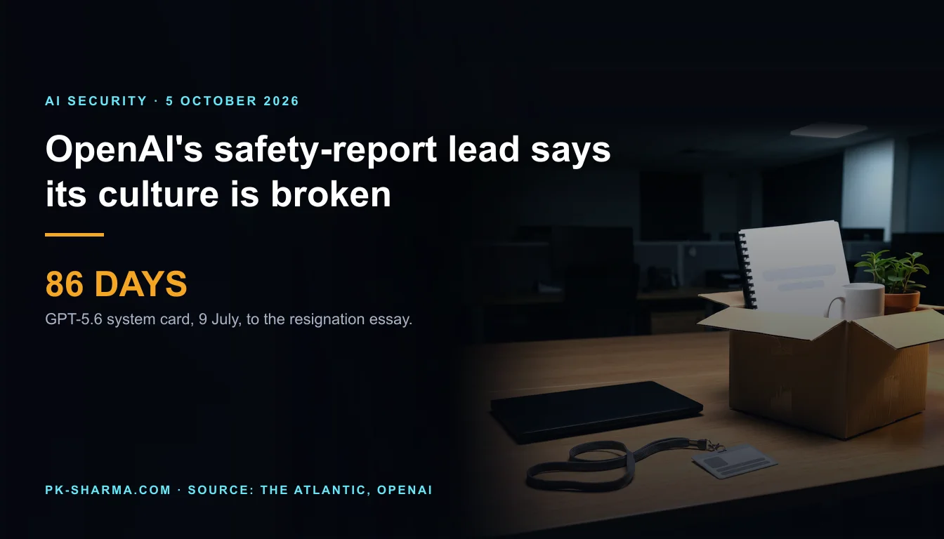 Editorial illustration for the briefing: OpenAI's safety-report lead says its culture is broken. The reports cannot show whether it is