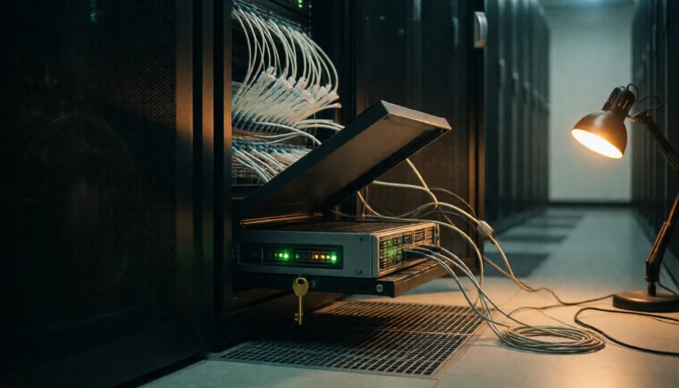Editorial illustration for the briefing: Unauthenticated root on a Check Point management server, triggered by an over-long username at login